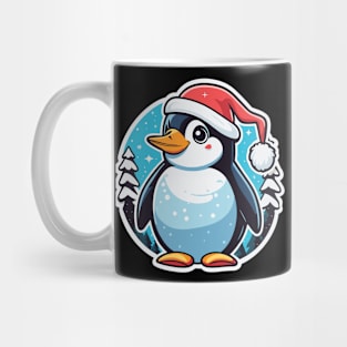 Penguin Christmas Illustration Mug